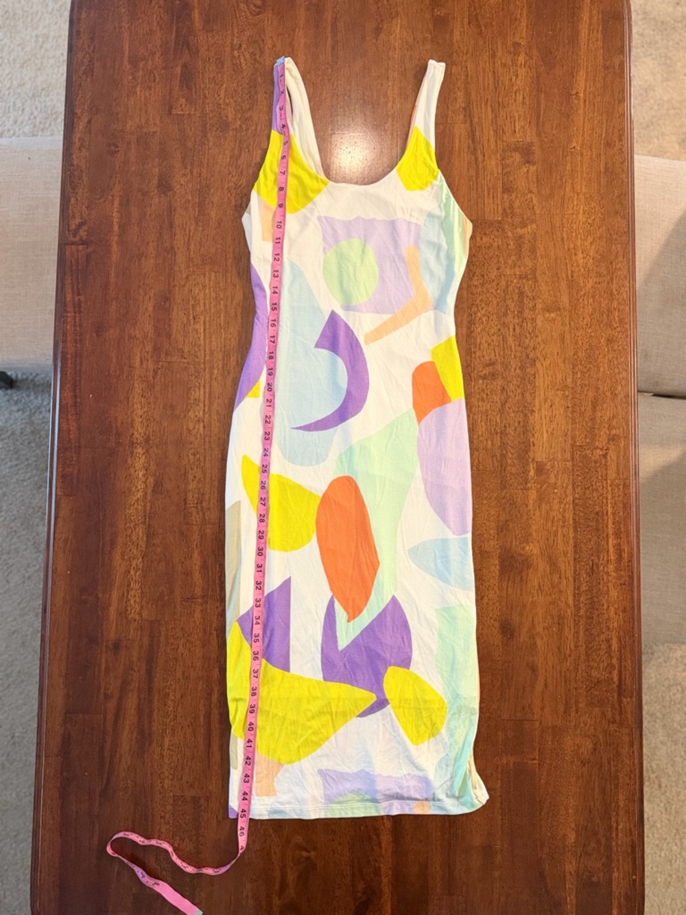 Alice & Olivia James Scoop-Neck Sleeves Fitted Abstract Dress Sz 6 - Picture 7 of 7